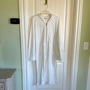 Young Fabulous & Broke White Long Zip-Up Hoodie